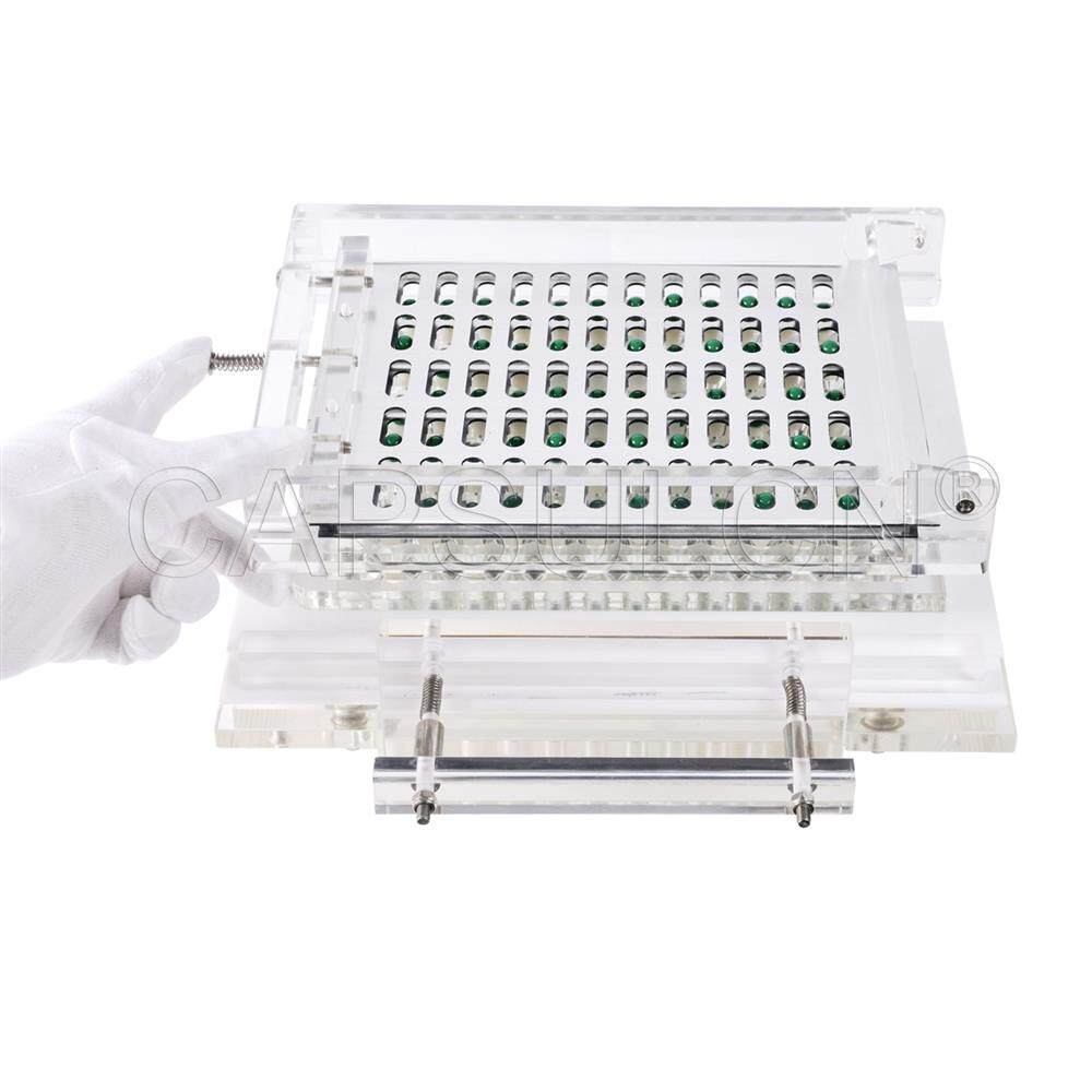 Semi auto capsule filler step 4