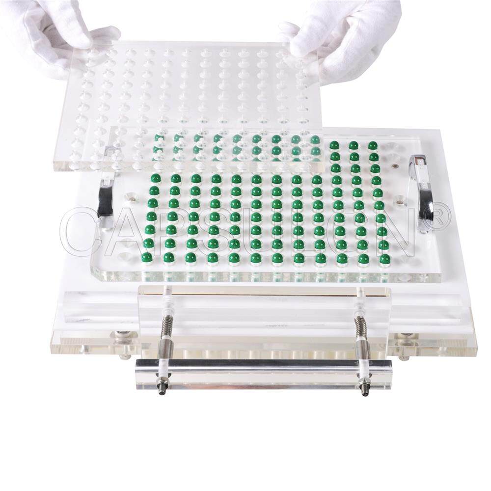 Semi auto capsule filler step 5