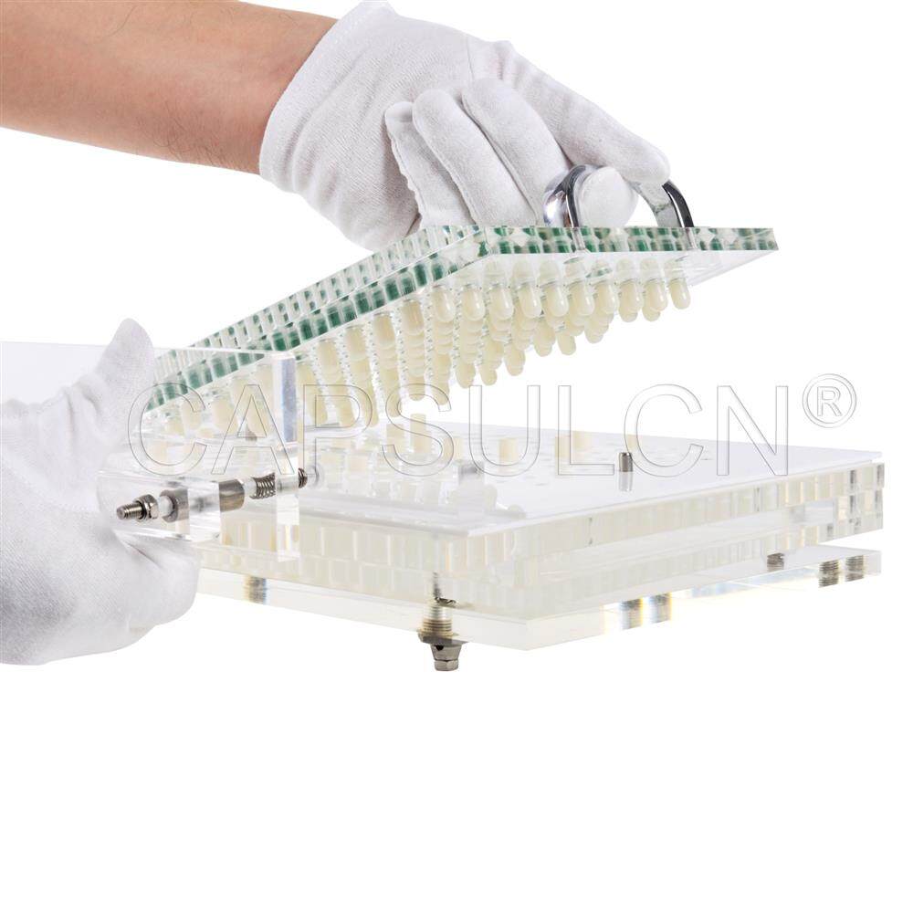 Semi auto capsule filler step 7