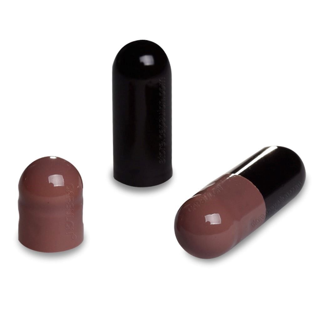 Picture of Size 3 coffee black empty gelatin capsules