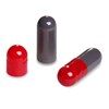 Picture of Size 4 red grey empty gelatin capsules
