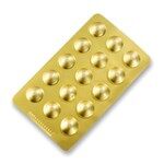 Picture of Round Tablet Blister Golden Alu-Alu Packing Sheet with 15 holes