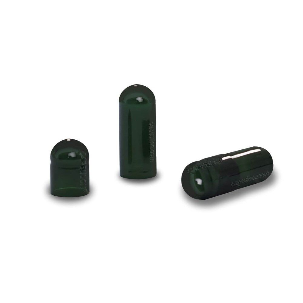 Picture of Size 00 chlorophyll empty gelatin capsules