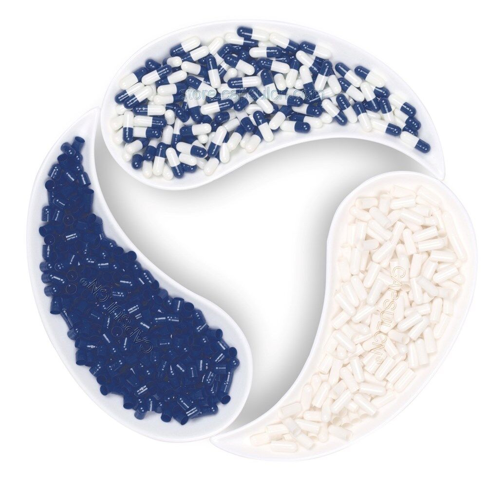 Picture of Size 3 sapphire white empty gelatin capsules