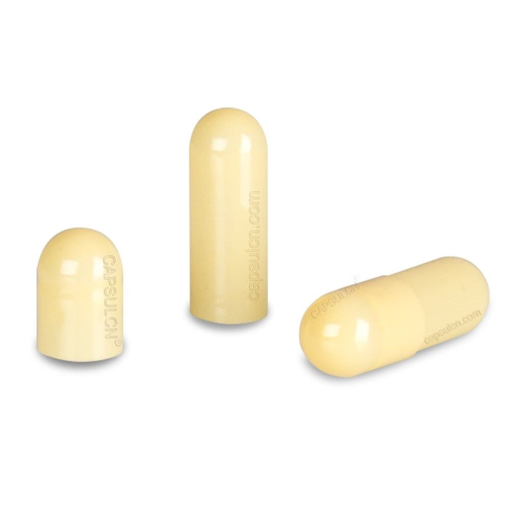 Picture of Size 2 light yellow empty gelatin capsules