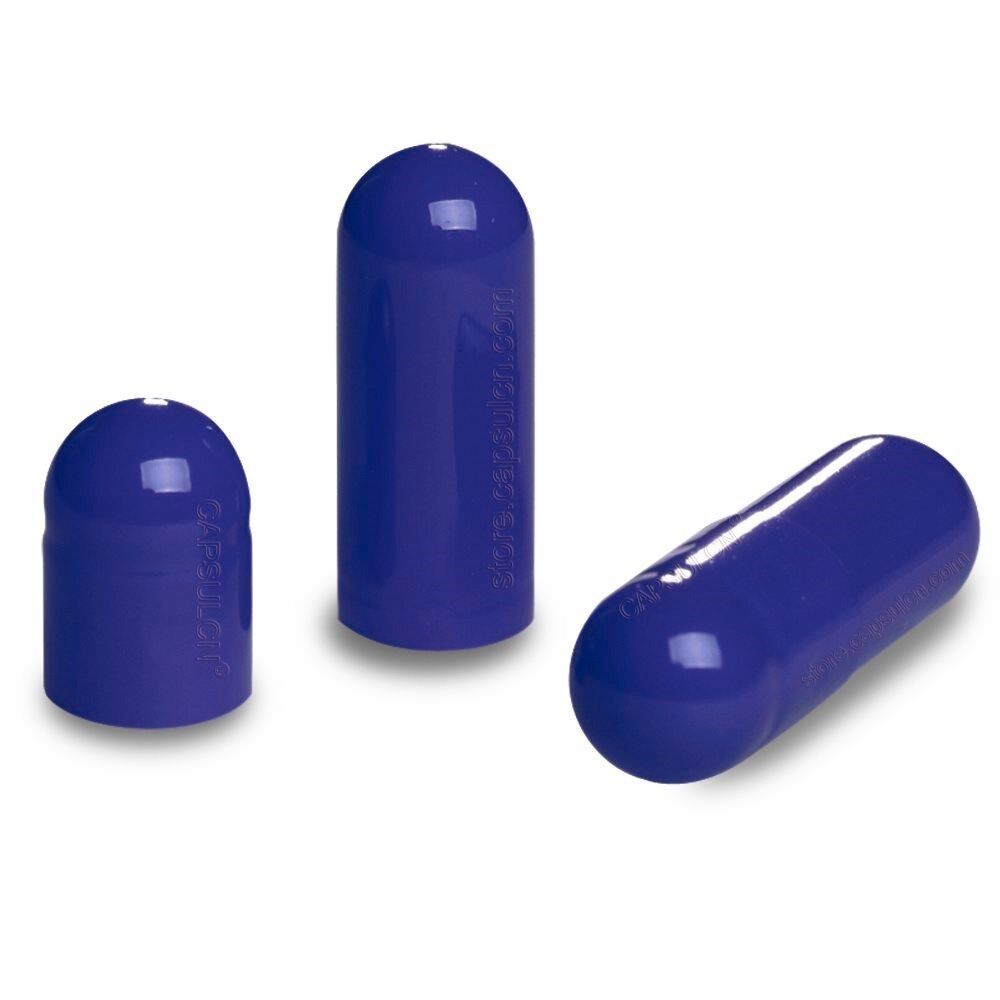 Picture of Size 1 Purple blue empty gelatin capsules